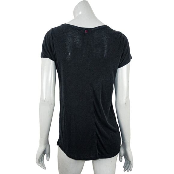 HATCH Maternity Women's Scoop Neck Tee in Black lyocell cotton sz 1 - Picture 4 of 9